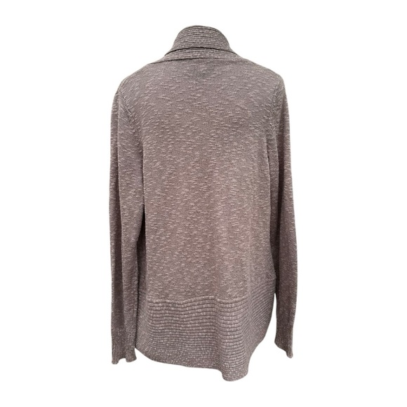 Kenneth Cole New York Knit Open Cardigan Shawl Collar Sweater Brown Size L - Picture 4 of 12